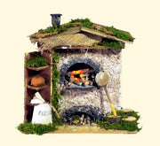 FORNO CON LAMPADA EFFETTO FIAMMA REALISTICA 20X14X18CM