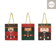 BORSA REGALO NATALIZIA CON SCHIACCIANOCI 18X10X23CM