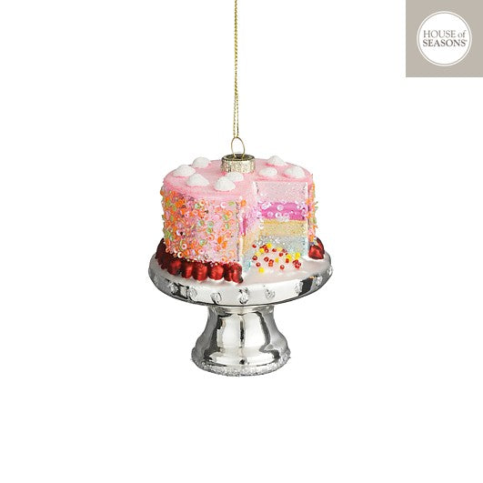 DECORAZIONE TORTA APPENDIBILE ROSA H11CM