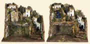 PRESEPE 45X30X38 CON LUCI CASCATO O MULINO A VENTO A SCELTA
