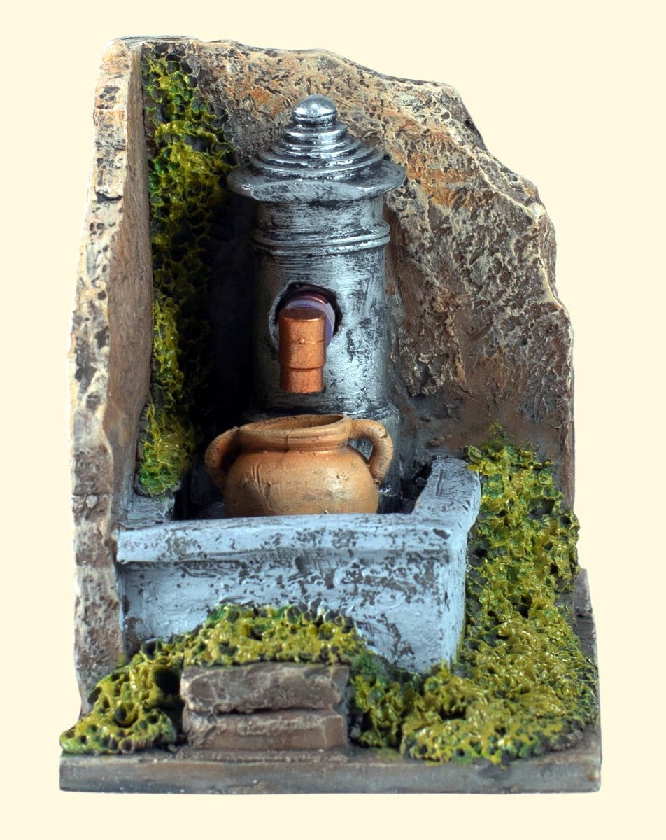 FONTANA CON POMPA 9.5X14X12CM PER PRESEPE