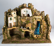 PRESEPE 60X34X44CM CON LUCI E CASCATA CON POMPA