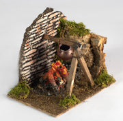 FUOCO CON LAMPADA EFFETTO FIAMMA 15X10X12CM