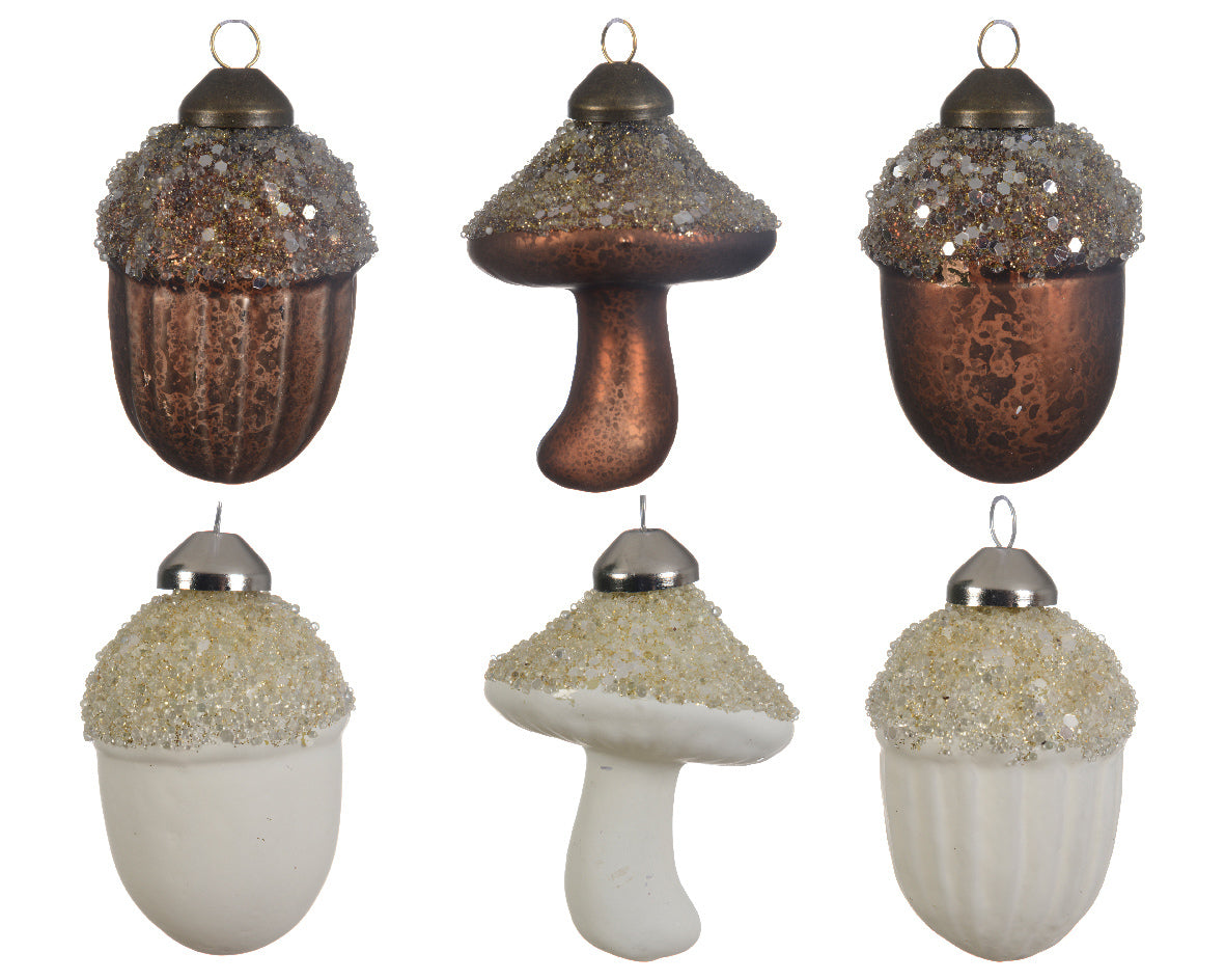 DECORAZIONE FUNGO DA APPENDERE 6X6X7,5CM MODELLO ASSORTITO