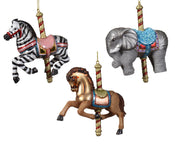 1 CIONDOLO NATALIZIO 12CM ANIMALI DA CIRCO MODELLO ASSORTITO