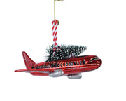 CIONDOLO NATALIZIO AEREO CON ALBERO DI NATALE 15,9CM