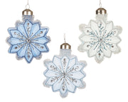 Pendente fiocco di neve in vetro 9 x 3 x 10 cm multicolore Peraga Christmas