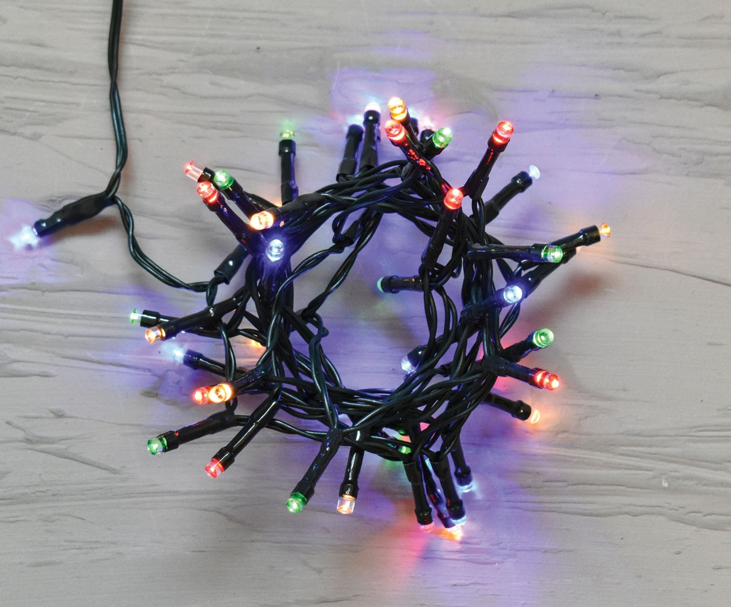 LUCI DI NATALE CATENA CON 50 LED MULTICOLOR 7.50MT
