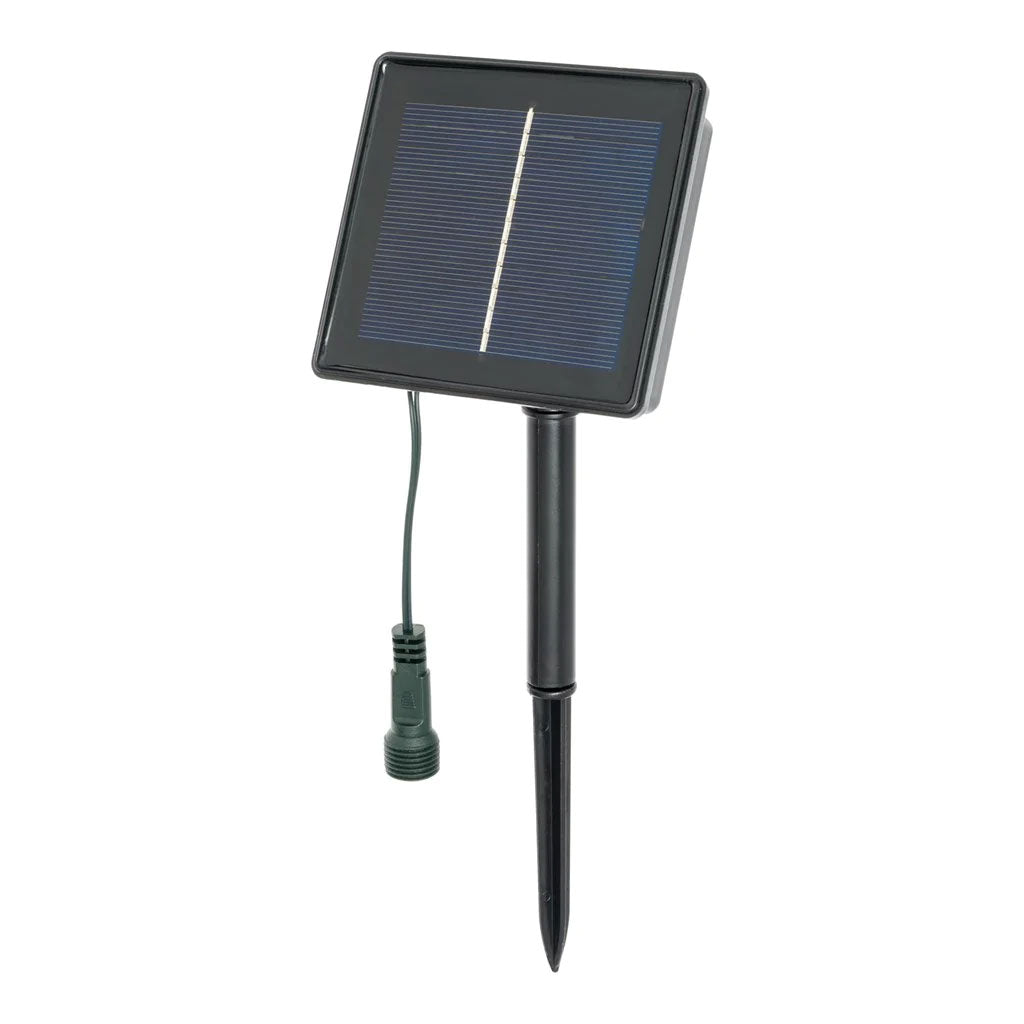 CATENA LUMINOSA 1000 LED BIANCO CALDO FILO VERDE CON PANNELLO SOLARE