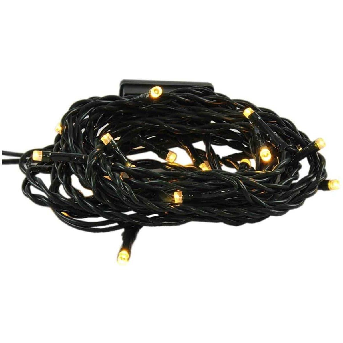 Catena luminosa 1200 LED Luce Bianco Caldo con Giochi di Luce mt.60