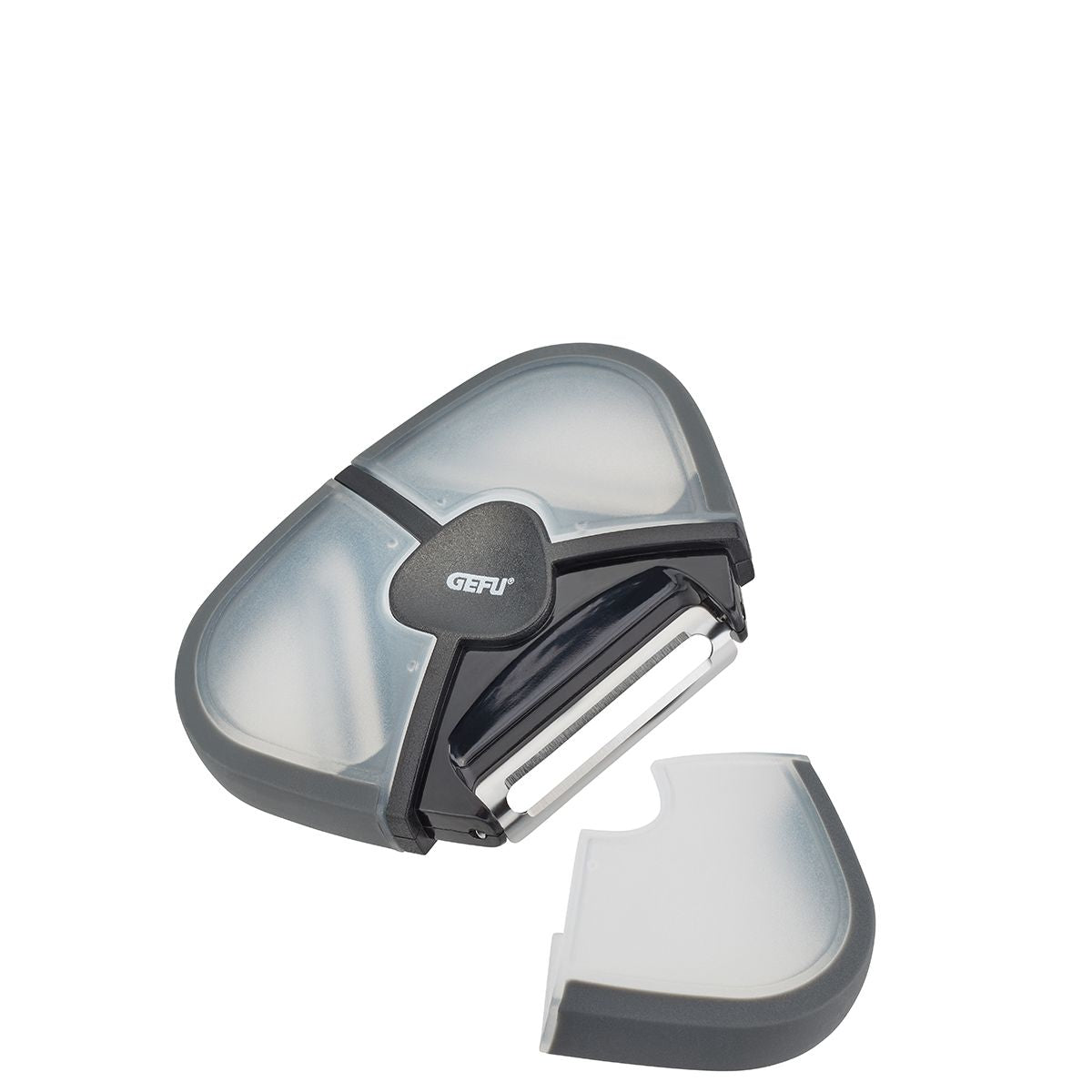 Pelapatate Universale 3 in 1 SPIN 10x10.5x3 cm Grigio Trasparente Gefu