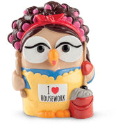 STATUINA GOOFI GUFO I LOVE HOUSEWORK 8X10 CM SALVADANAIO