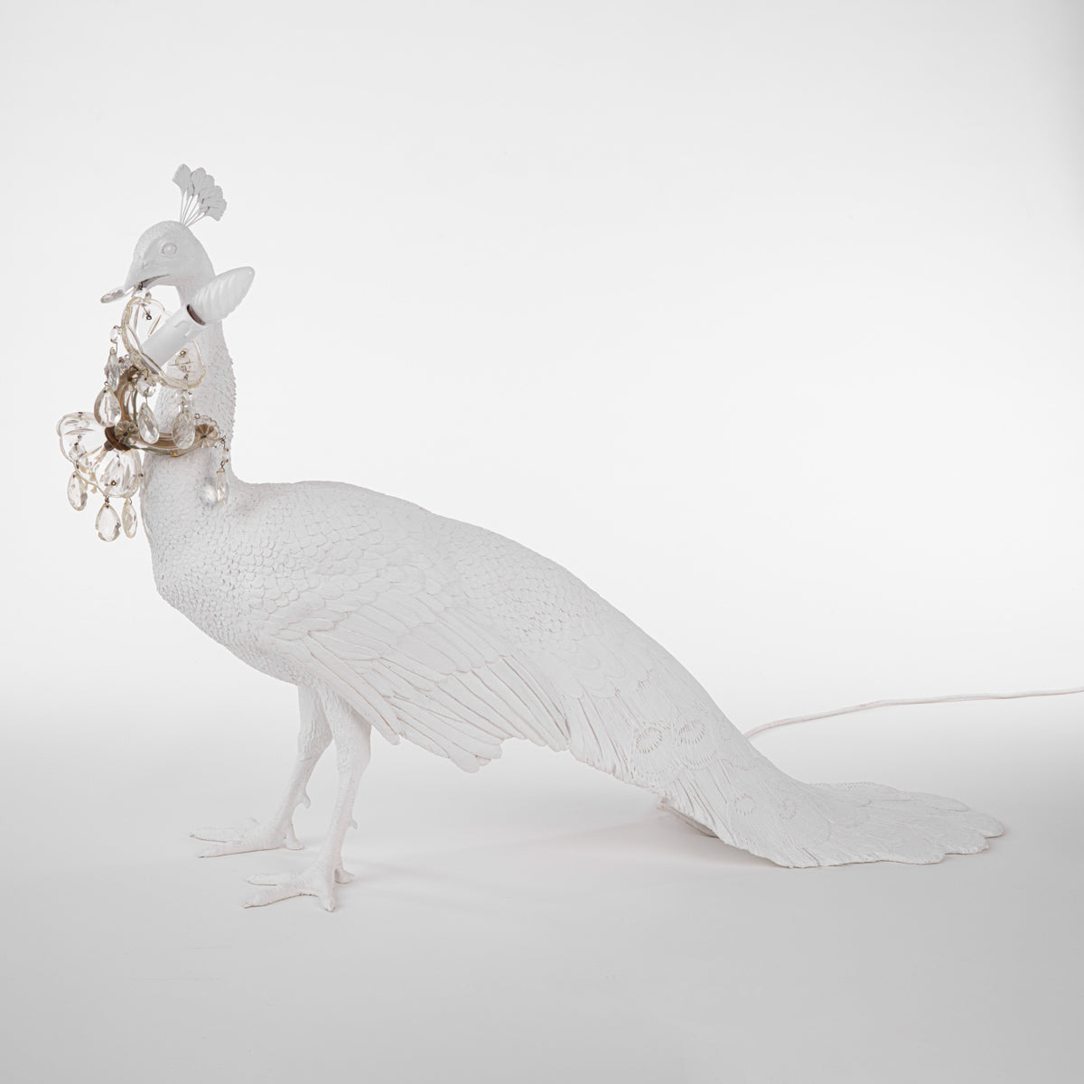 Lampada LED Pavone 100x29x69 cm Bianca SELETTI