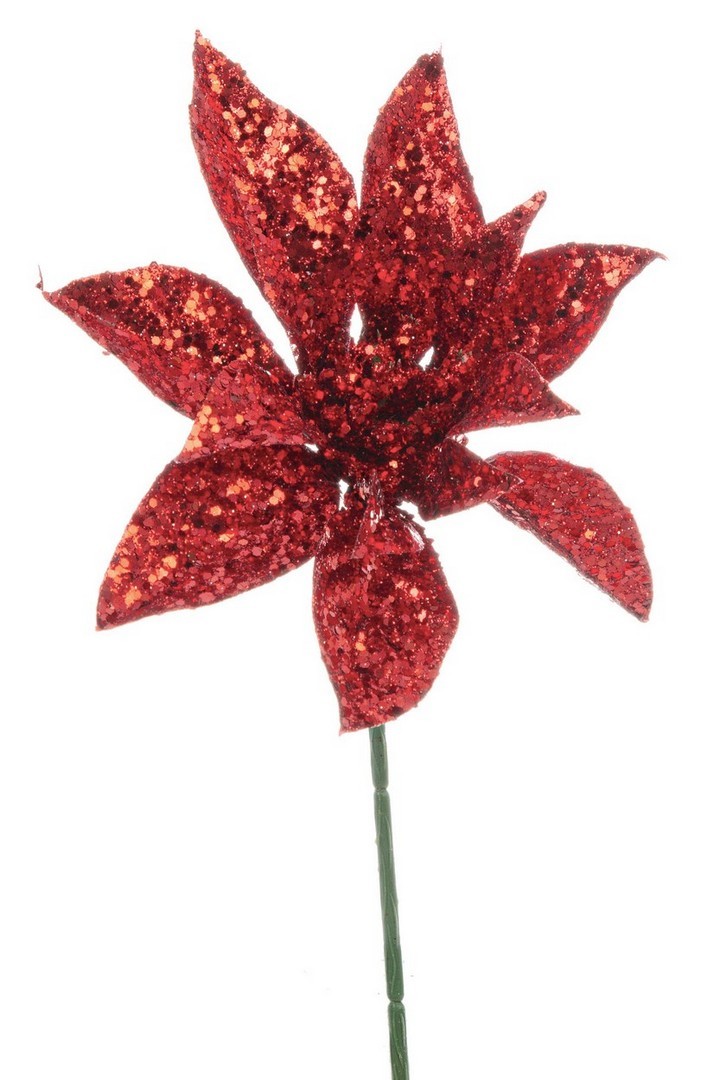 PICK POINSETTIA ROSSA H22,5CM