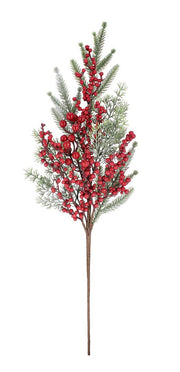 Ramo Trixy con Bacche 15x4x70cm Rosso