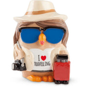 STATUINA  GOOFI GUFO I LOVE TRAVELLING 8X10 CM SALVADANAIO