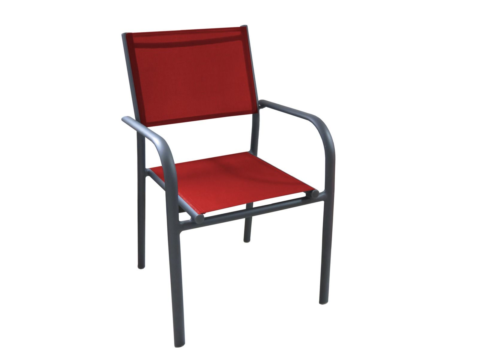 TAVOLO ALLUNGABILE VALENZA 125/175CM GRAFITE IN SPC +4 POLTRONA DUCA GRAFITE/ROSSO
