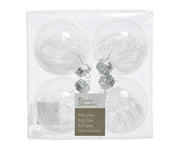 SET 4PZ PALLINE DI NATALE IRIS/TRASPARENTE DIAMETRO 7 CM