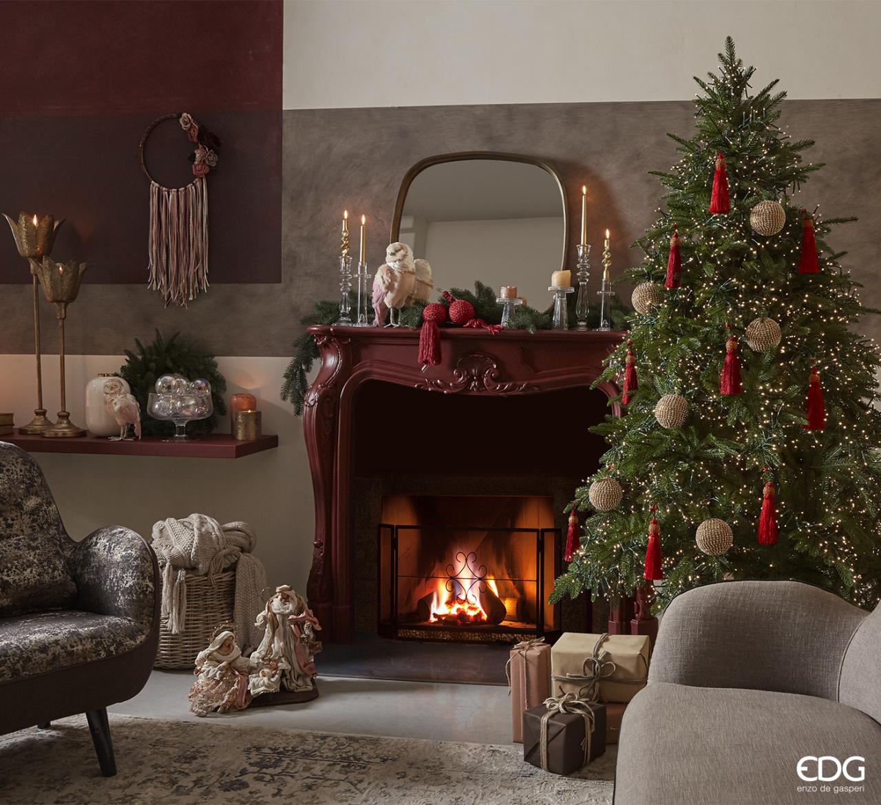 ALBERO DI NATALE PINO LUXURY 210CM PREILLUMINATO CON 4000 MINILED D142