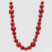 Festone Mix di Palline 220cm Rosso EDG