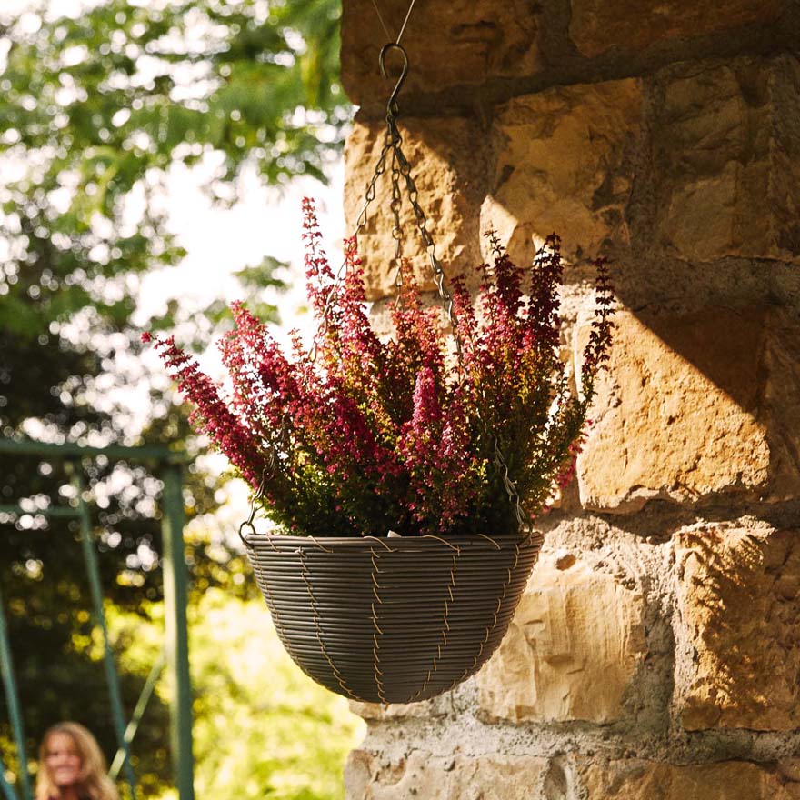 VASO BASKET GRIGIO D.30CM APPENDIBILE