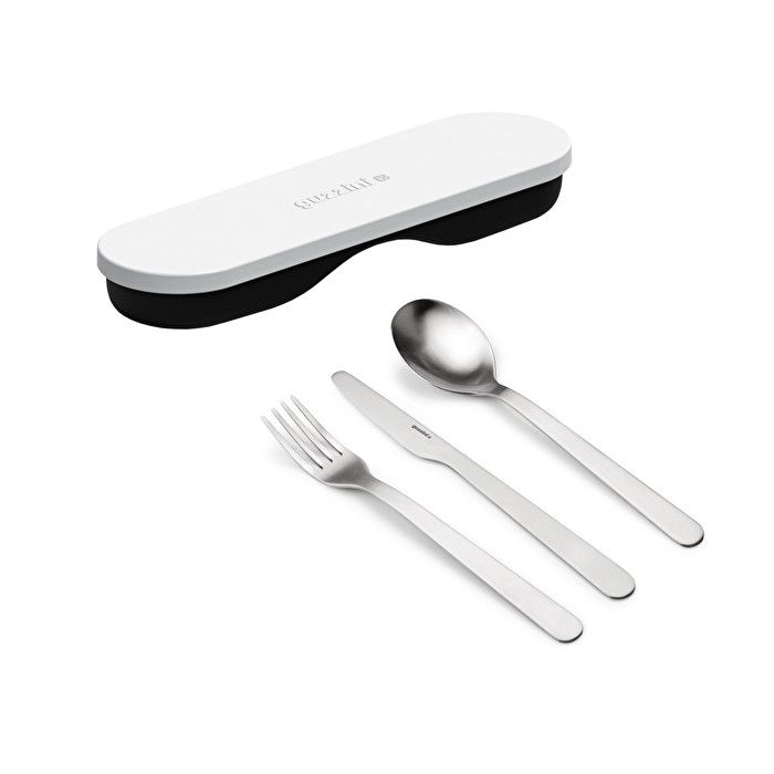 POSATE DA VIAGGIO CON CUSTODIA BIANCO STORE&GO