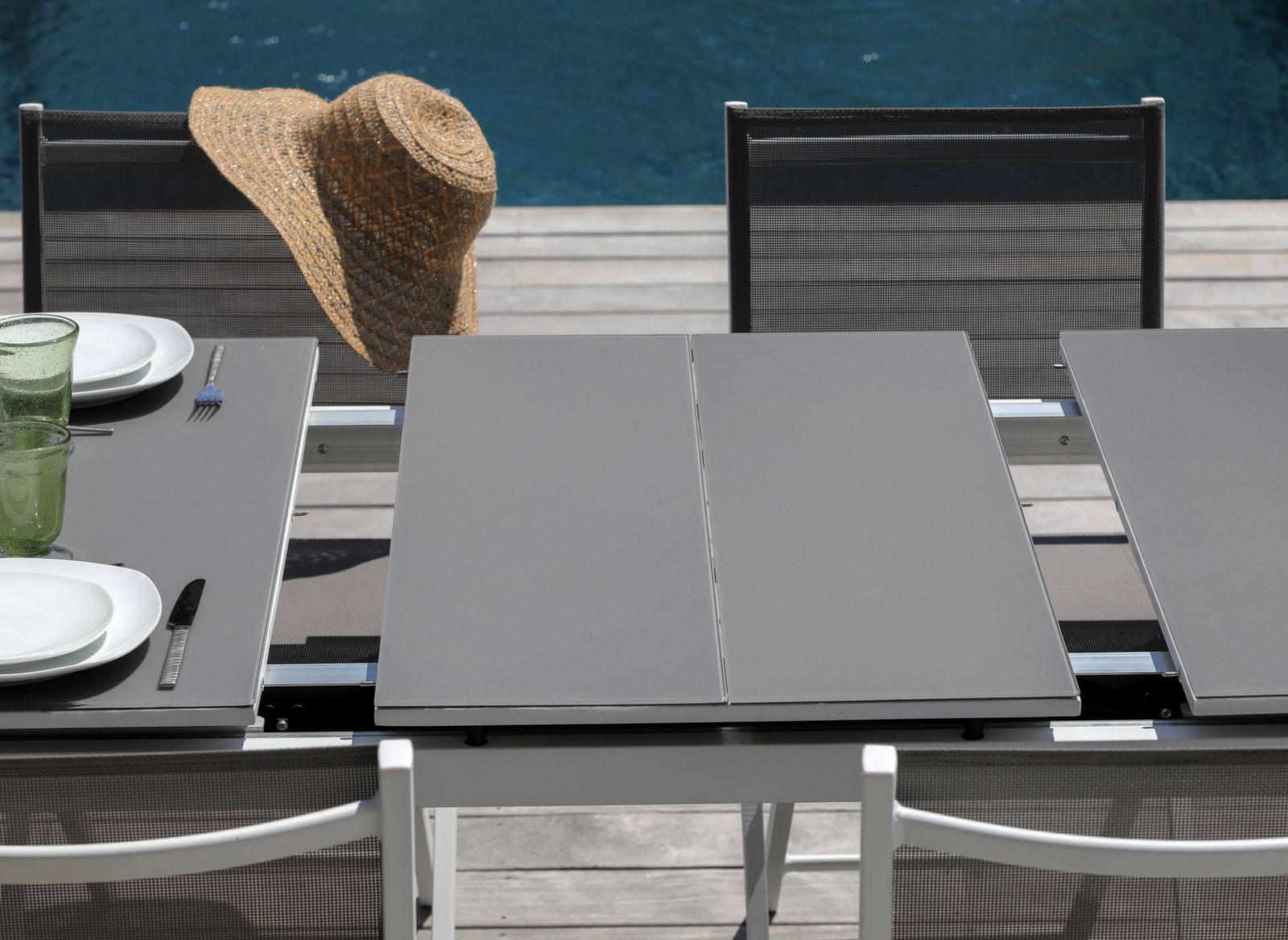 TAVOLO ONDINE ALLUNGABILE 160/213X90 GRIGIO