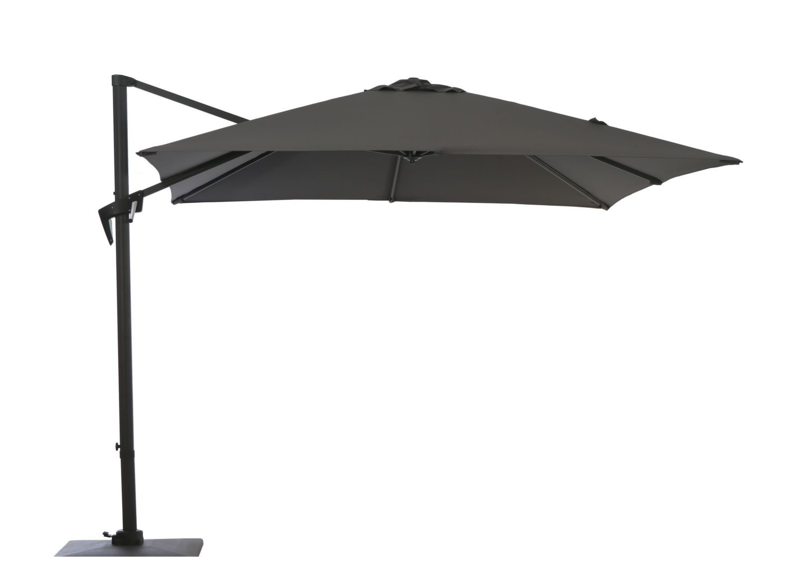 OMBRELLONE RETRATTILE/ORIENTABILE ROMA 2,5X2,5 GRIGIO SCURO