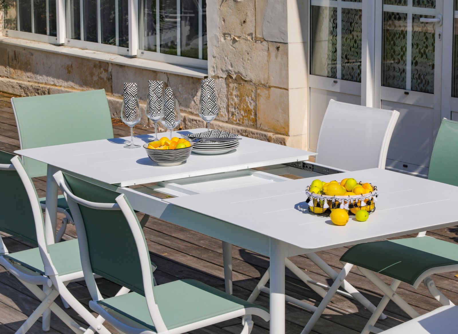 TAVOLO ALLUNGABILE 180/240X100 BLANC DUBLIN