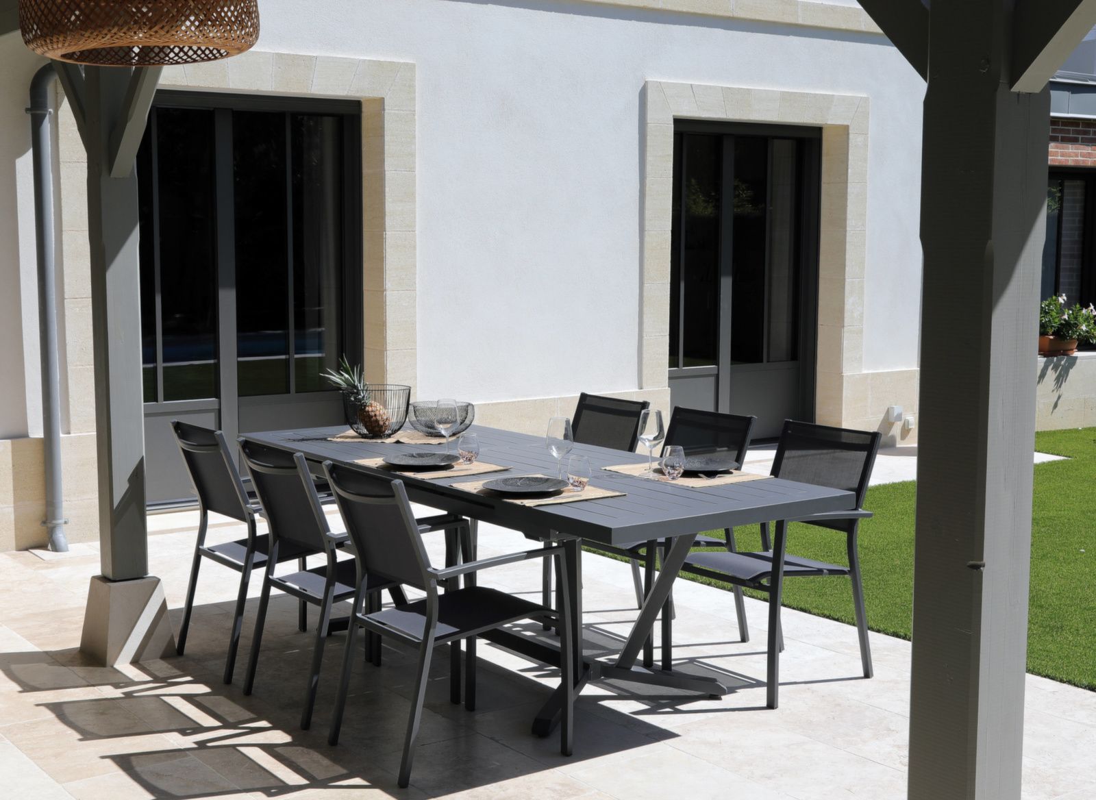 TAVOLO VITA ALLUNGABILE 180/240X98 GRIGIO