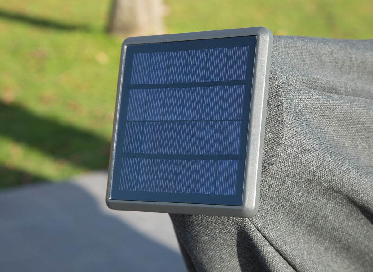 OMBRELLONE PARASOLE ELIOS 3X3MT CON LUCE LED GRIGIO CHIARO