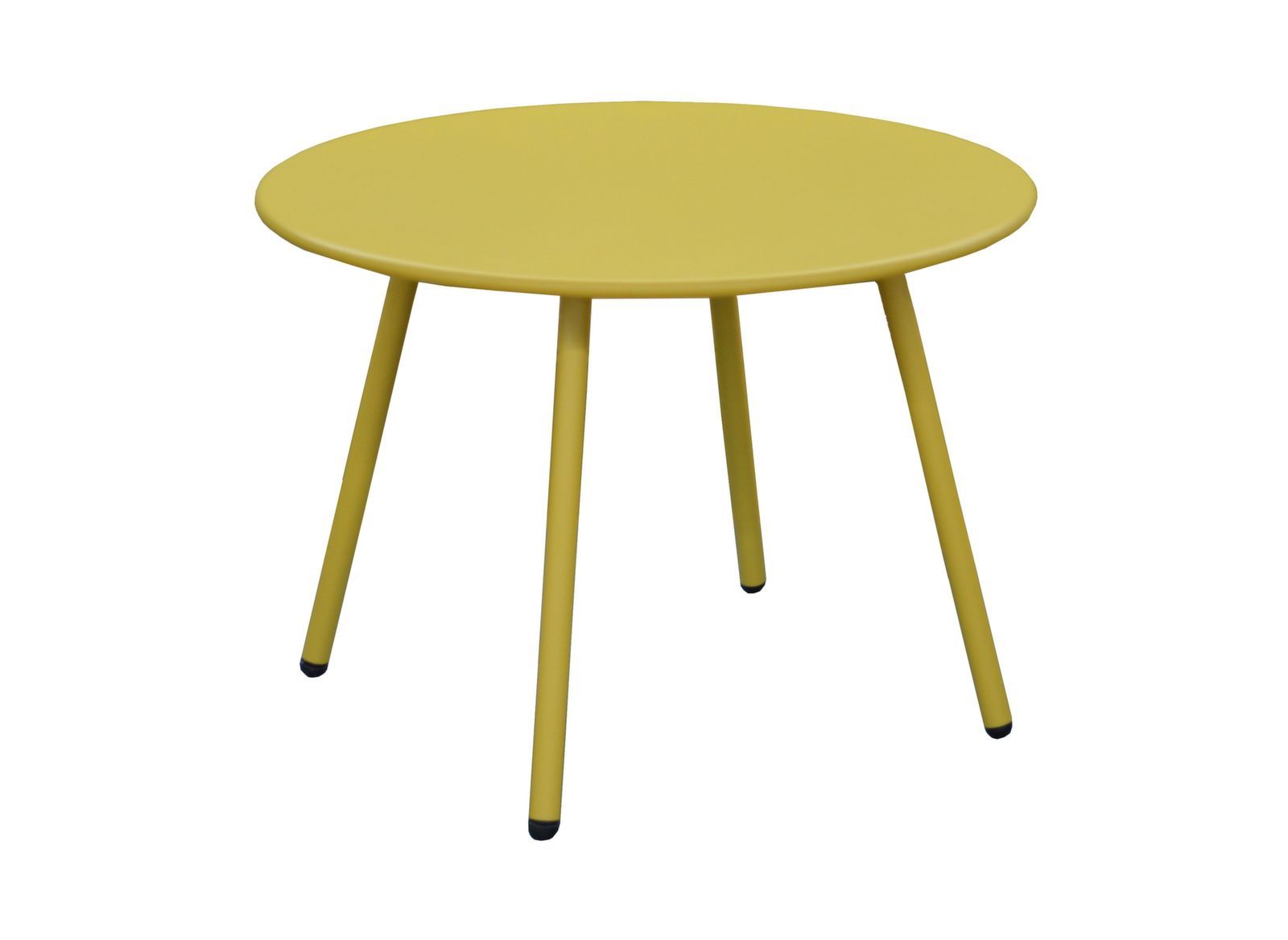 OFFERTA 2 TAVOLI BASSI RIO GIALLO MOSTARDA Ø70CM + Ø50CM