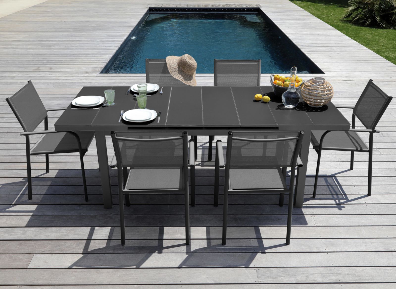 TAVOLO ONDINE ALLUNGABILE 180/240X90 GRIGIO