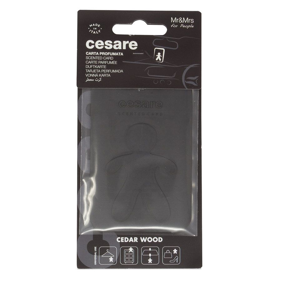 MR&MRS FRAGRANCES TESSERA PROFUMATA APPENDIBILE CESARE NERO CEDAR WOOD