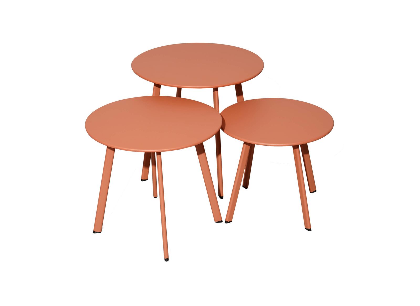 OFFERTA 3 TAVOLI BASSI MASSAI HERMES DIAM: Ø50-Ø45-Ø40CM