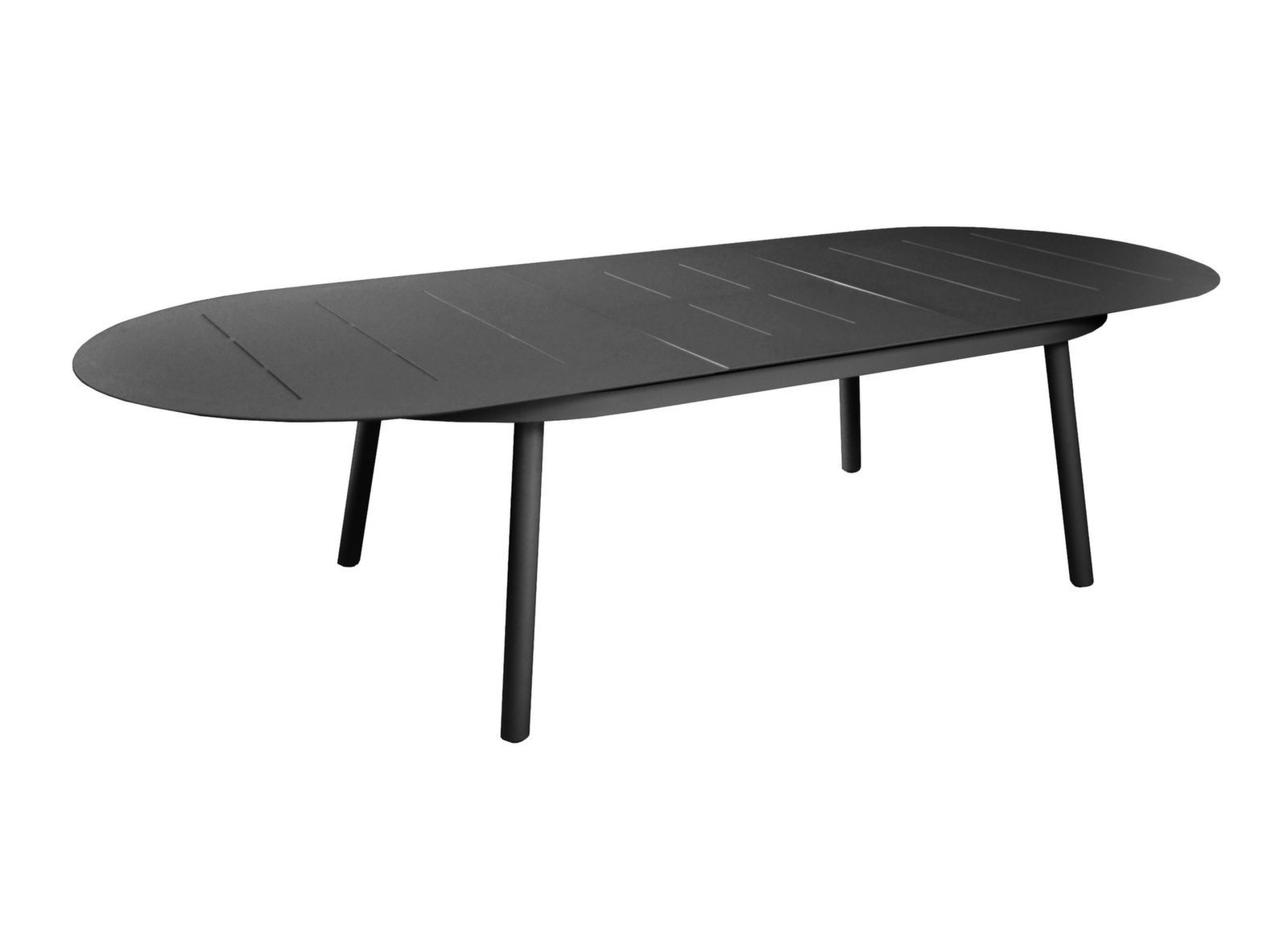 TAVOLO DUBLINO OVALE ALLUNGABILE 230/300X120CM GRAFITE