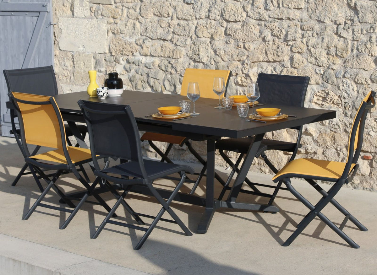 TAVOLO VITA 180/240X100 ALLUNGABILE IN KEDRA OXYDE