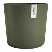 Vaso Rotondo Lima D25 H25.50 cm Verde Kaki ECOPOTS
