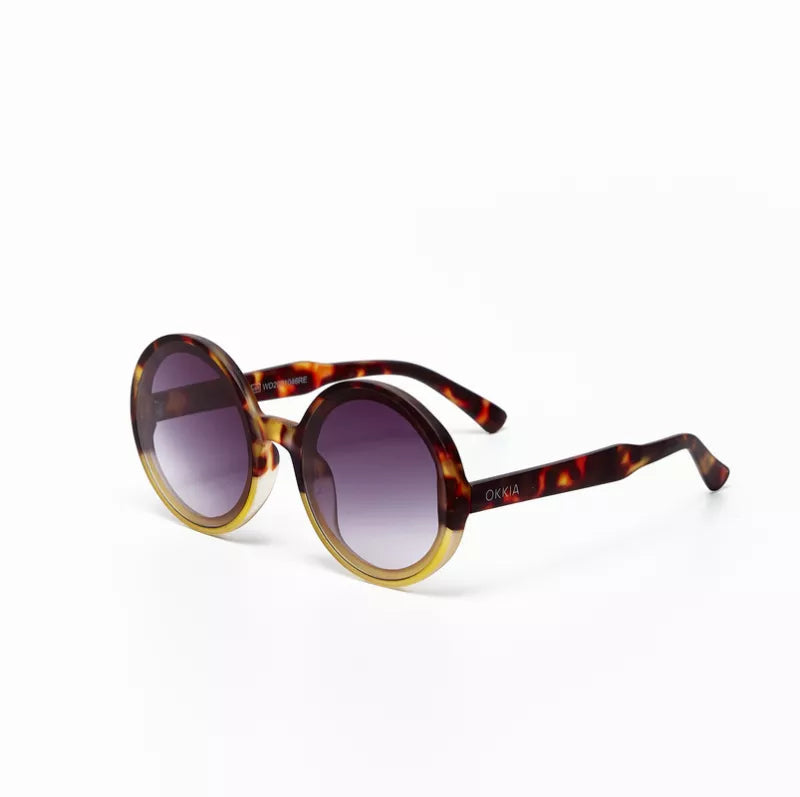 OCCHIALE DA SOLE PREMIUM TONDO - MONICA ROUND HAVANA YELLOW