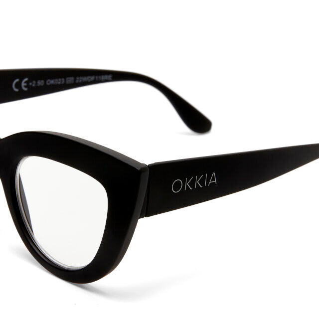 OCCHIALE MODELLO GATTO LITE SOFT TOUCH BLACK GRADAZ. 1.50