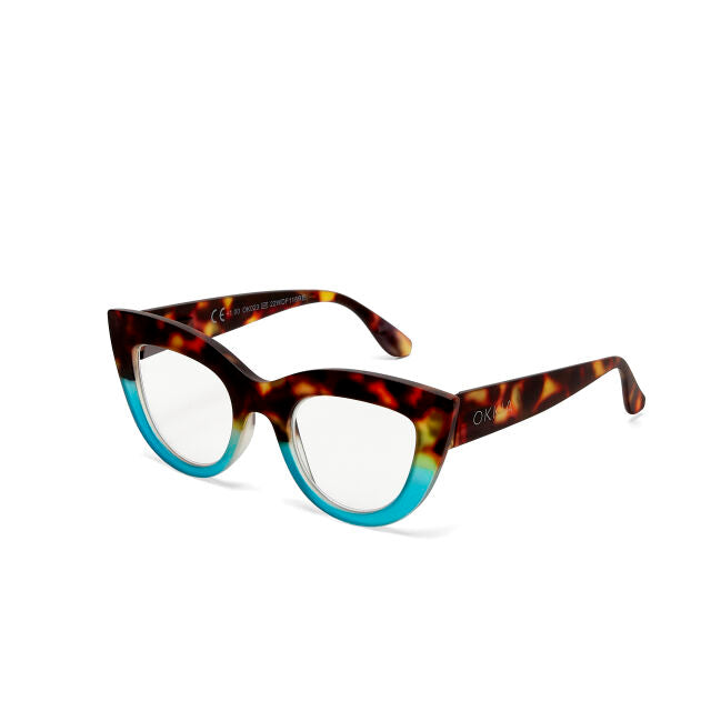OCCHIALE MODELLO GATTO LITE SOFT TOUCH HAVANA BLUE GRADAZ. 1.50
