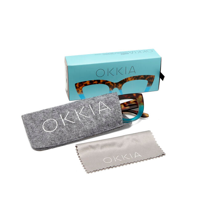 OCCHIALE MODELLO GATTO LITE SOFT TOUCH HAVANA BLUE GRADAZ. 1.00