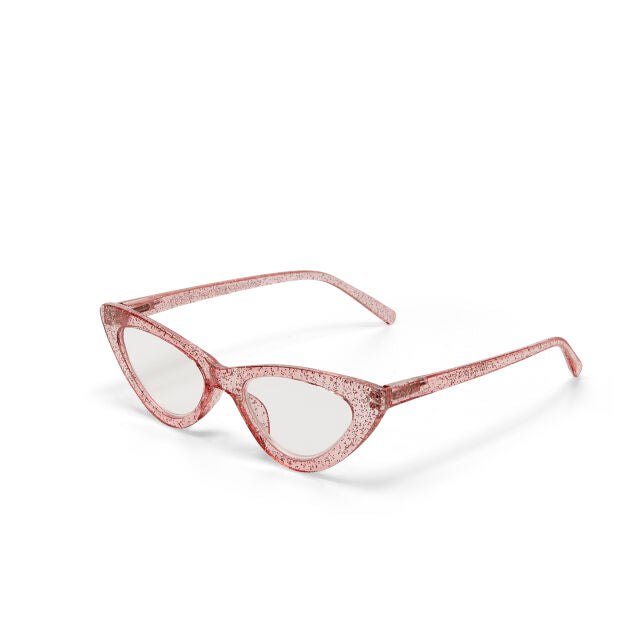 OCCHIALE MODELLO GATTO GLITTER ROSA GRADAZ. 2.00