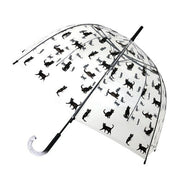 OMBRELLO TRASPARENTE CON GATTI NERI - LONG CAT BLACK