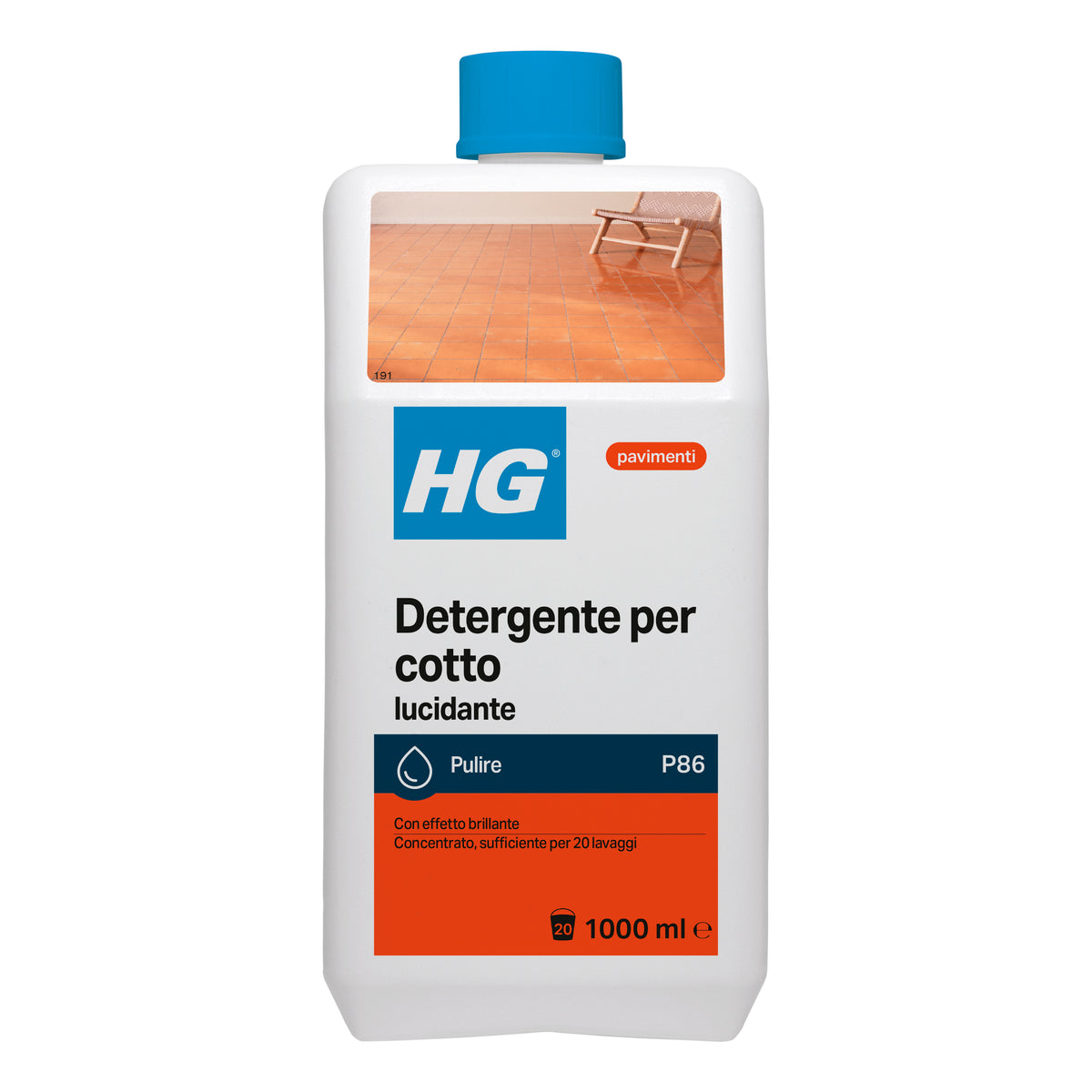HG BRILLIANT Waschmittel für gebrannte Fliesen 1 l