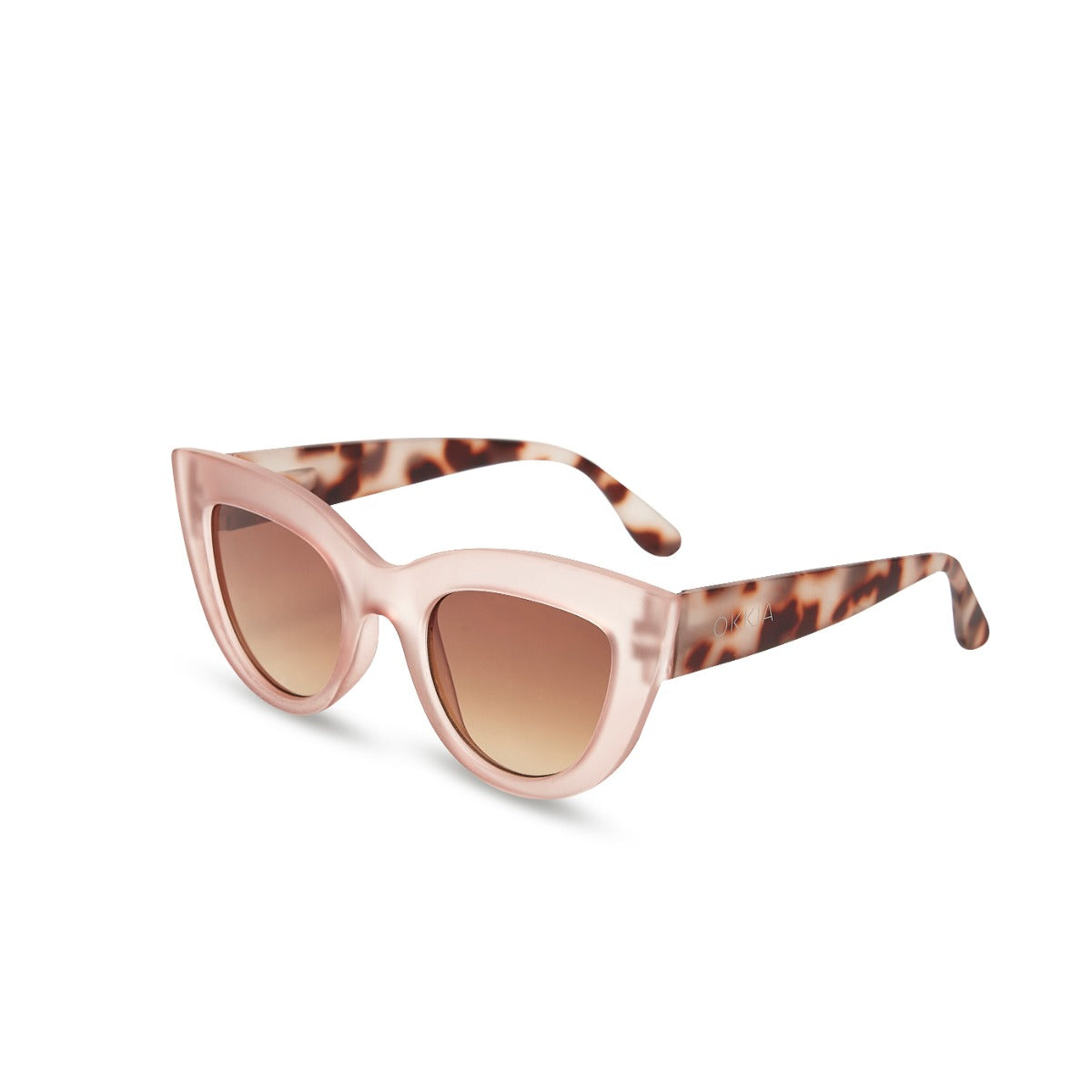 OCCHIALE DA SOLE MODELLO CLAUDIA GATTO BIG FRAME ROSA HAVANA
