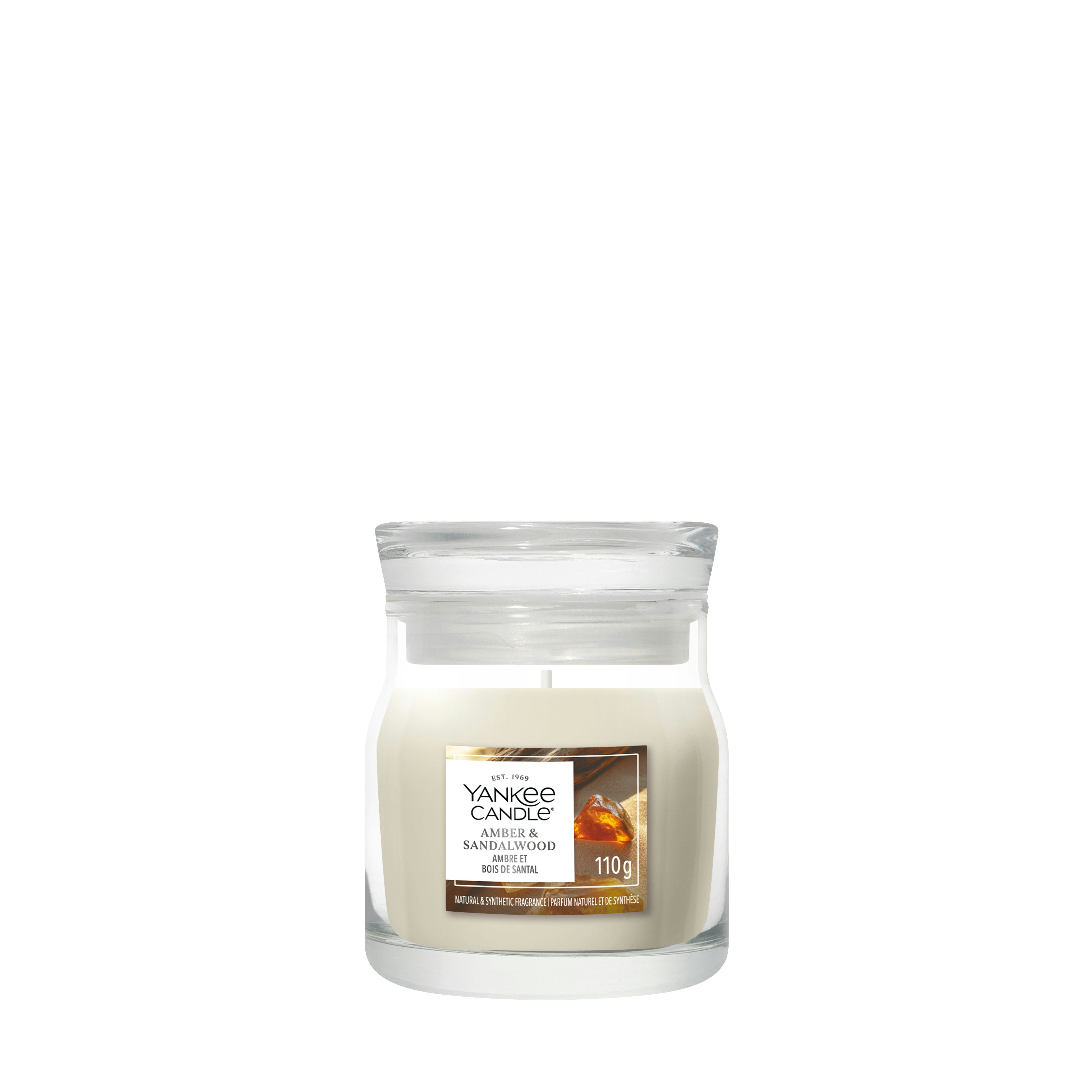 Candela Amber & Sandalwood 110g Marrone Yankee Candle