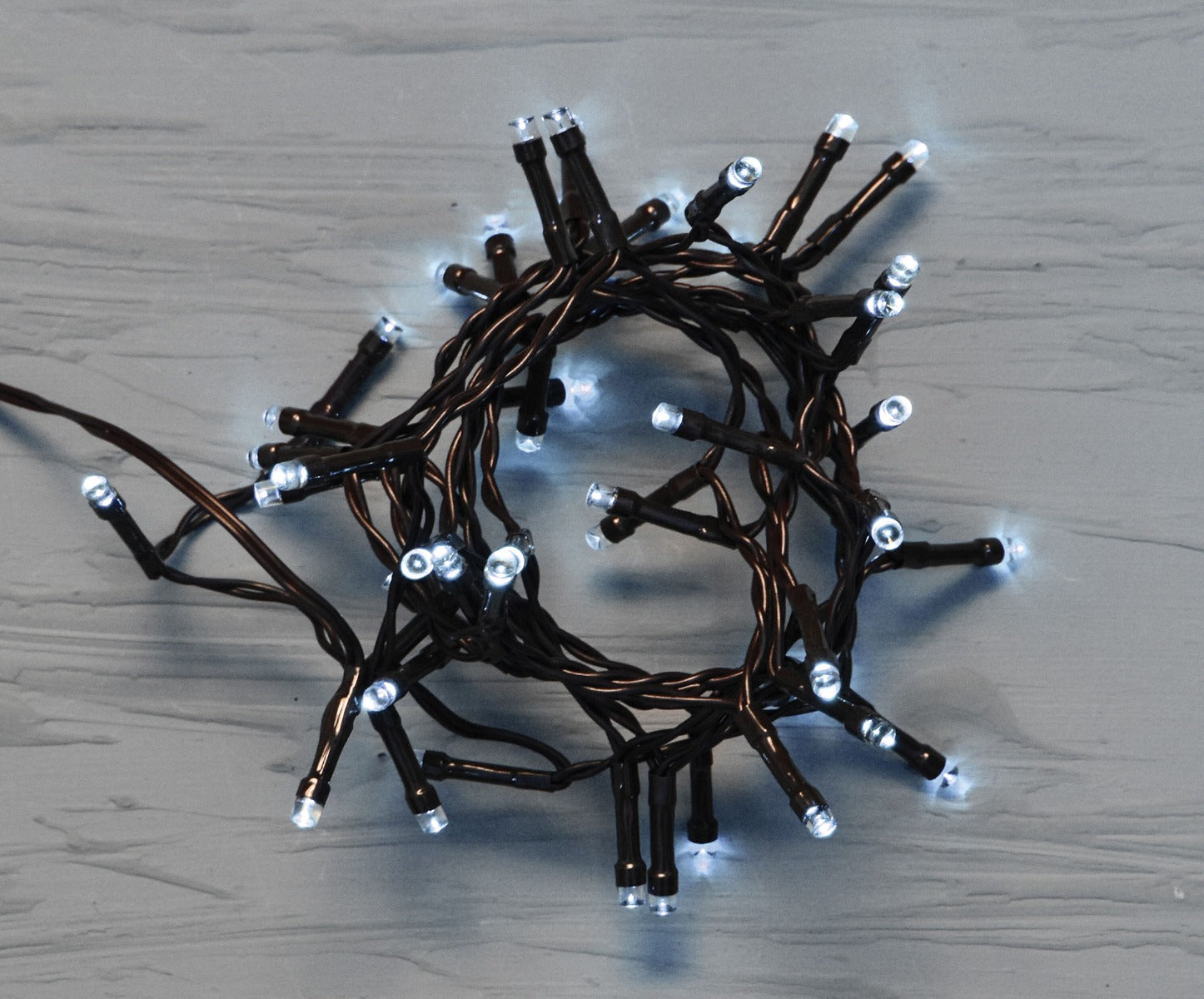 LUCI DI NATALE CATENA CON 50 LED BIANCO GHIACCIO 7.50MT