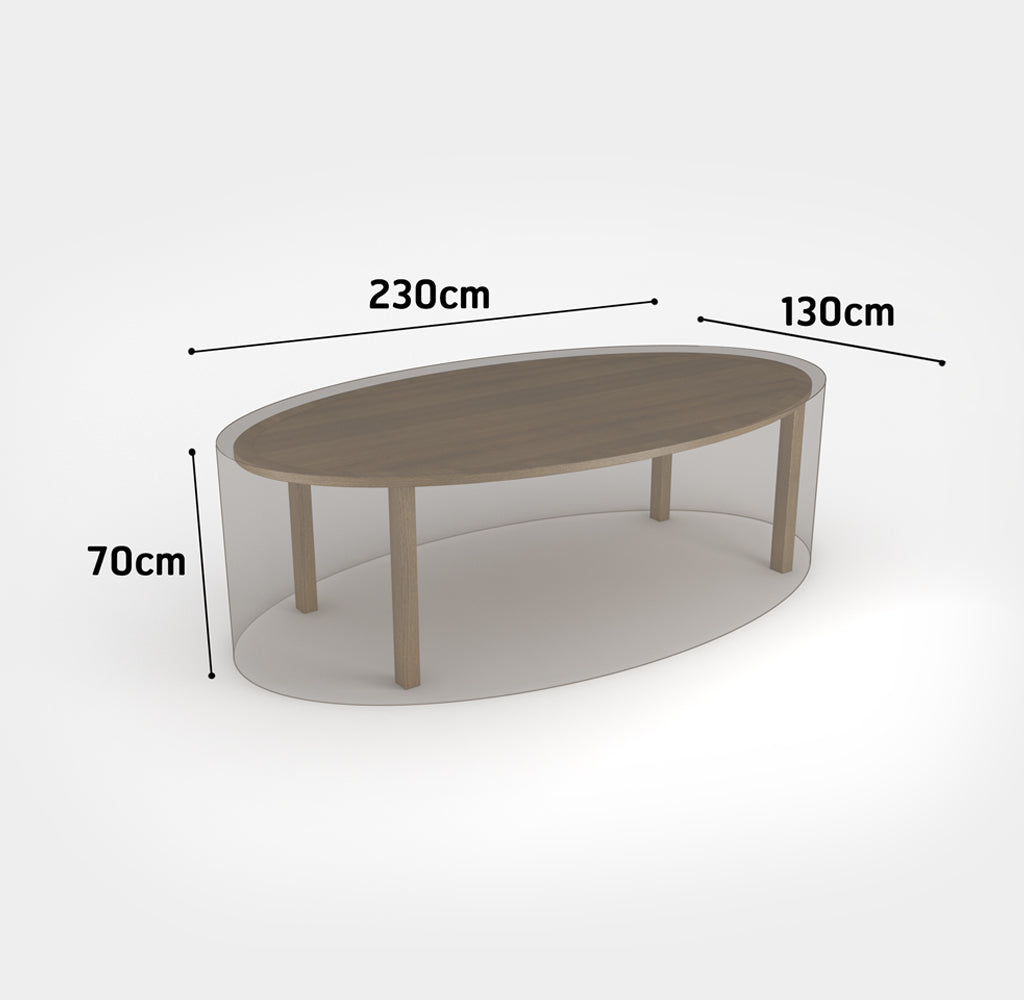 COPERTURA PER TAVOLO OVALE 230x130x70 MT