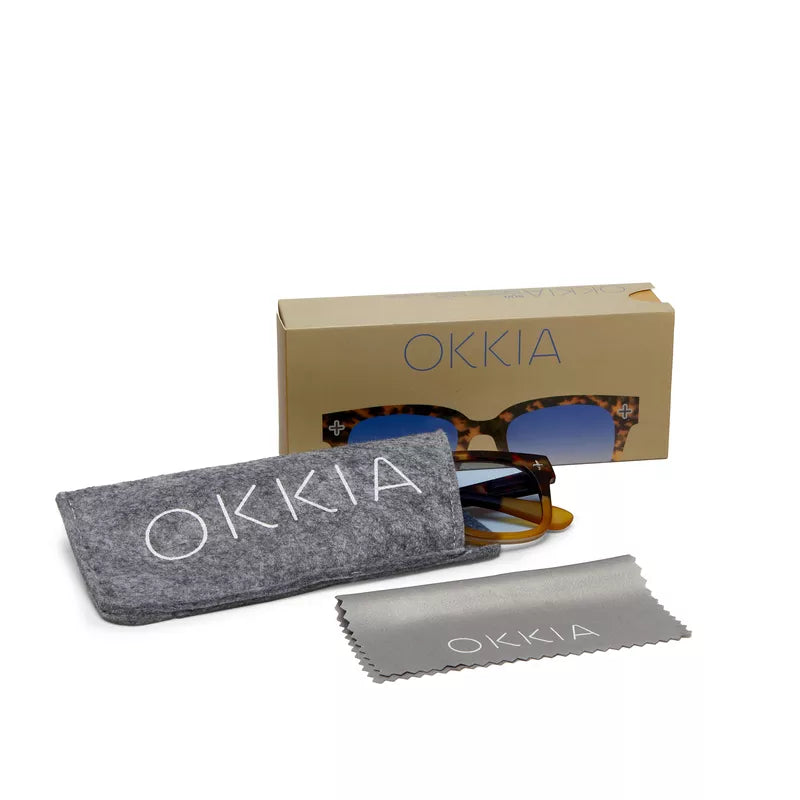 OCCHIALE DA SOLE PREMUM BIG FRAME GIOVANNI HAVANA YELLOW LENTI BLU